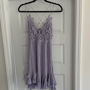 Free People Lilac Lace Chemise